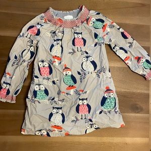 Mini Biden owl shift dress 4-5